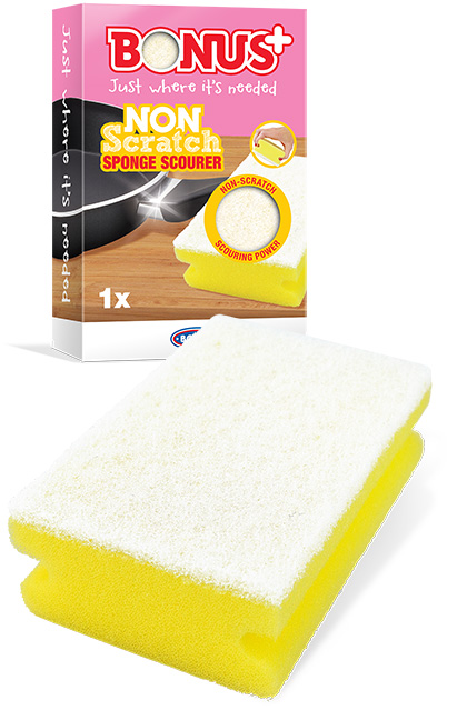 B026 BONUS+ Non-Scratch sponge scourer 1/1 packaging